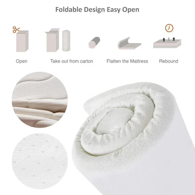 Bamboo Cover  Memory Foam Foam Mattress Topper