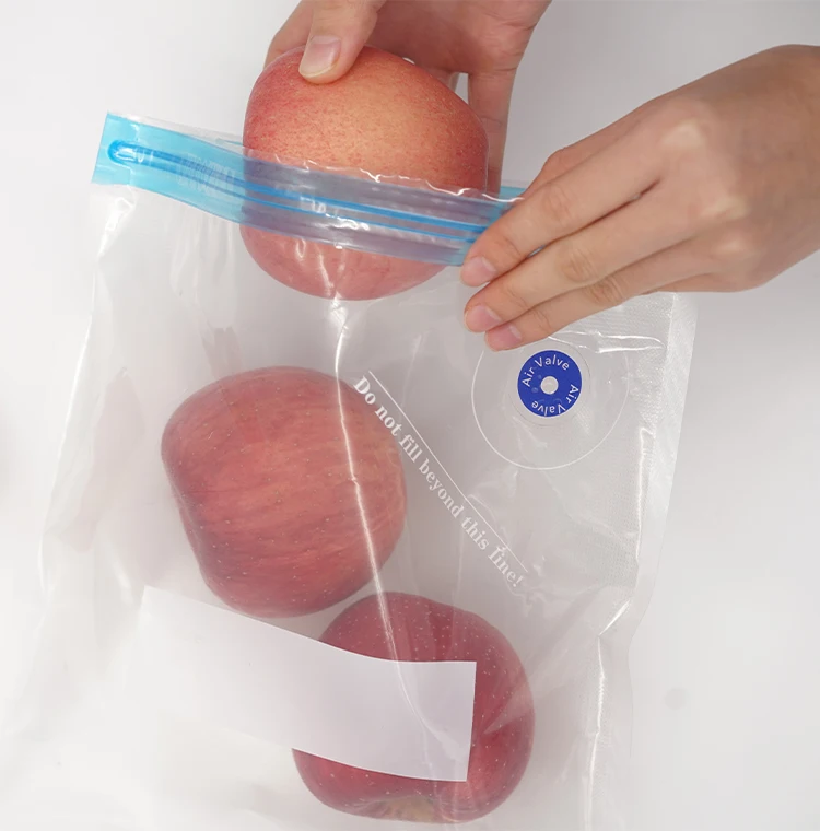 BPA Free air valve mini plastic bag home Reusable food vacuum bag