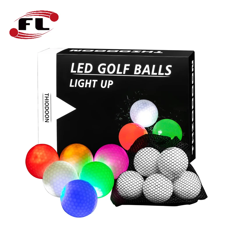 Super bright LED golf balls Glow in the dark golf balls Long-lasting glowing golf balls 6/12pack