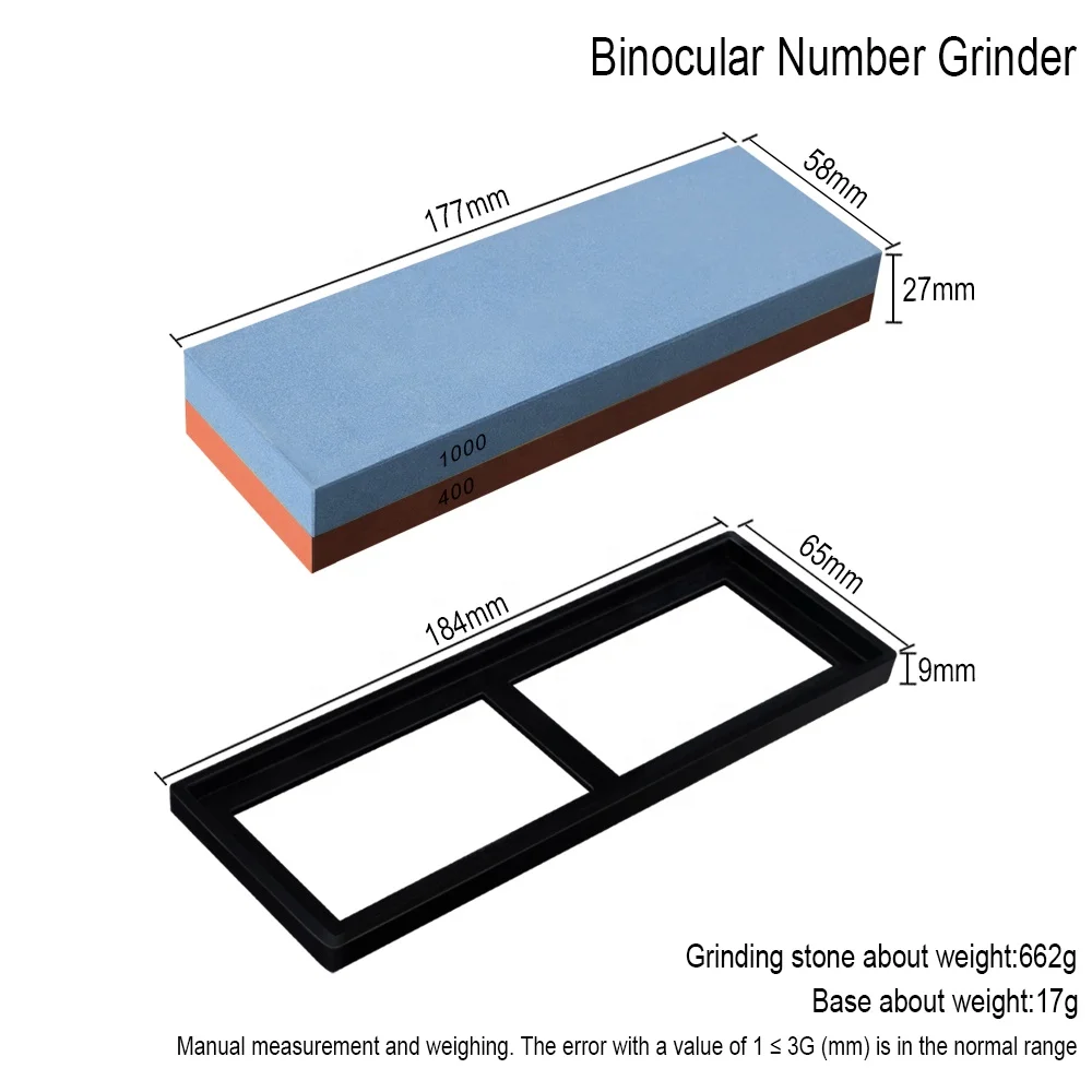 2 in 1 Sharpening Stone Rectangular Knife Grinding Tools Double Sides Whetstone 400/1000 Grits Scissors Kitchen Knife Sharpener