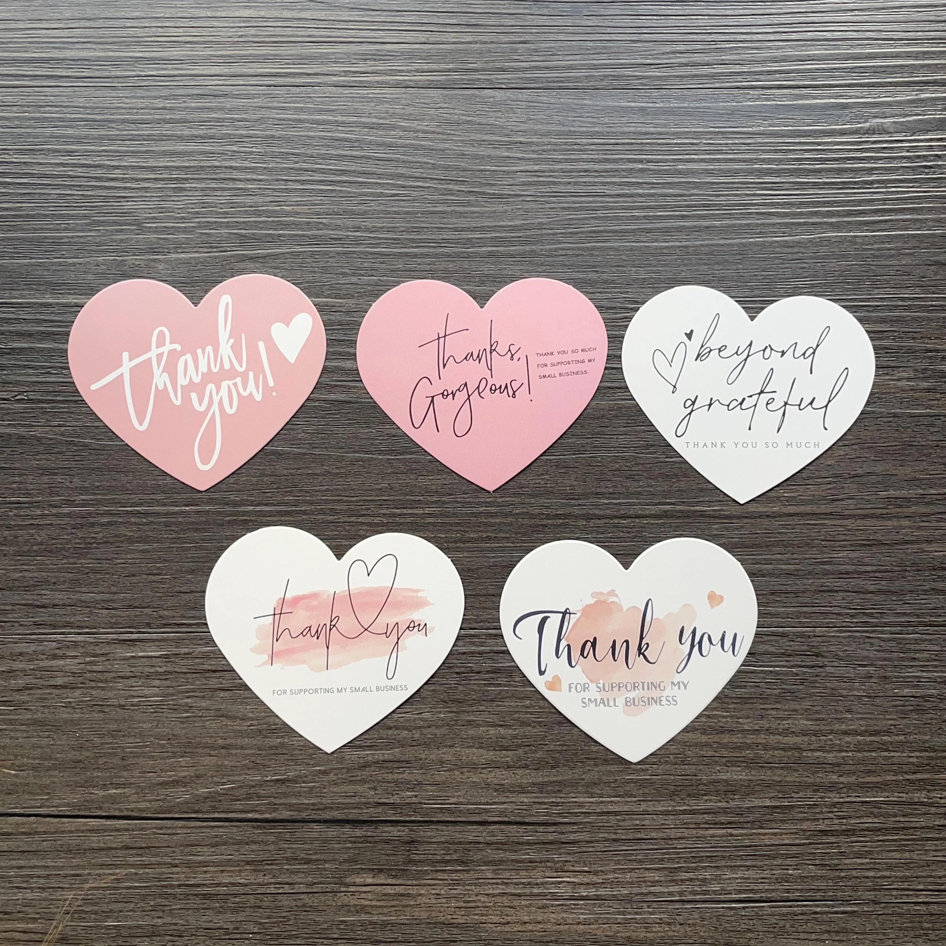 Cheap 6x7cm 300gsm custom heart shape cards cosmetics jewelry packaging business thank you cards for small business