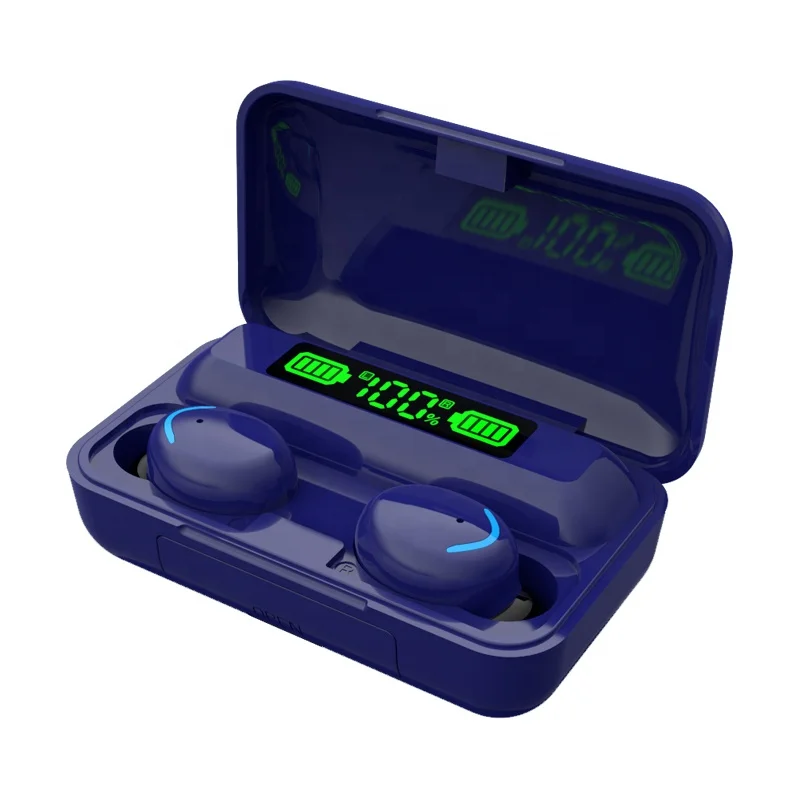 Mini Digital Display Earpod 2000mAh Charger phone wireless stereo earphone earbuds F9-5C tws stereo music headset