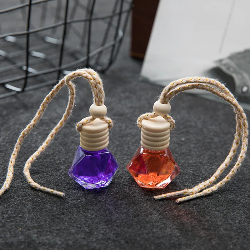 Mini Hanging Glass Aroma Bottle with Rope Lanyard Car air Freshener Diffuser