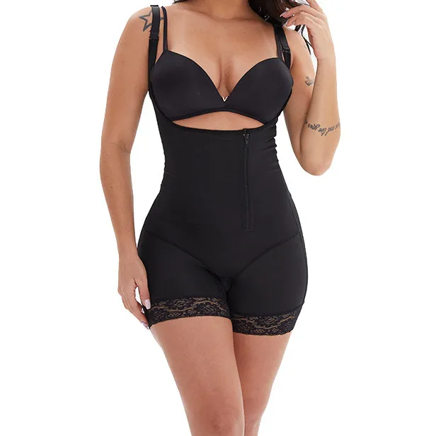 Plus Size Slim Postpartum Firm Control Bodysuit Shapewear Body Shaper  Latex Waist Trainer For Women