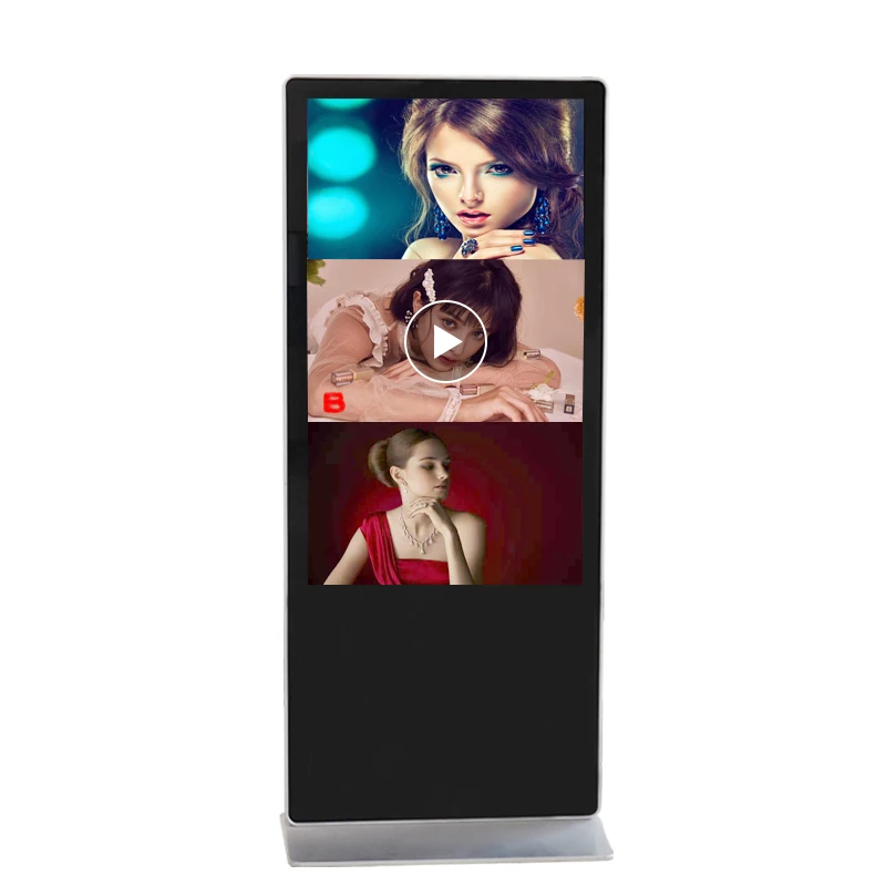 YCHD lcd advertising video display vertical 55 inch digital signage kiosk