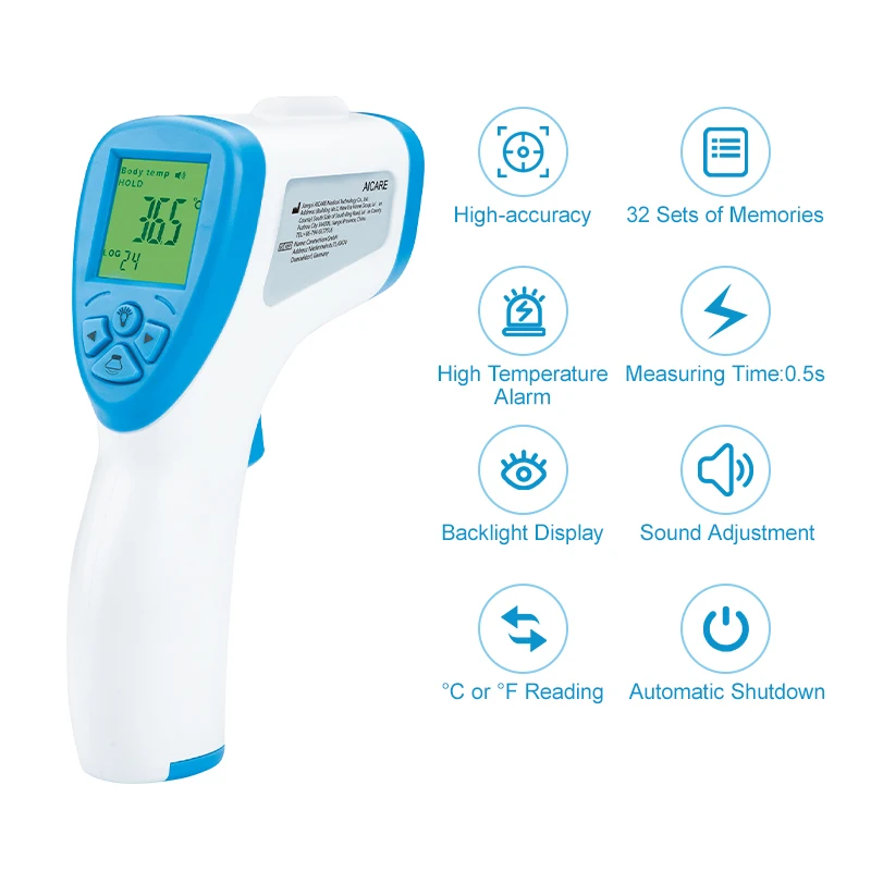 
Hot Selling Non-Contact Digital Thermometer Laser LCD Display Laser Digital Infrared Thermometer 