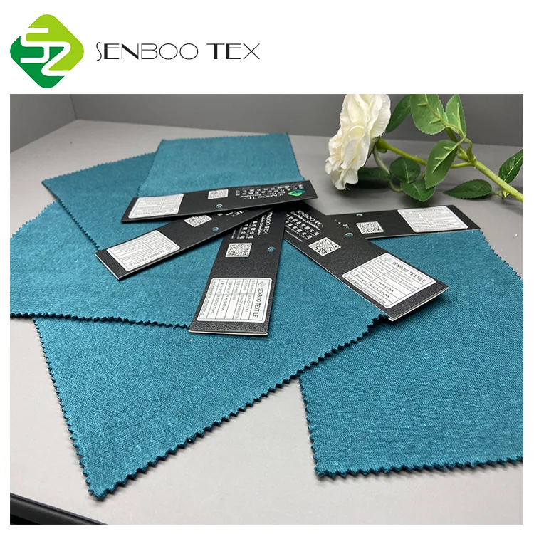 Флисовая 55% конопляная 20% Тенсел 25% переработанного волокна свитер ткань