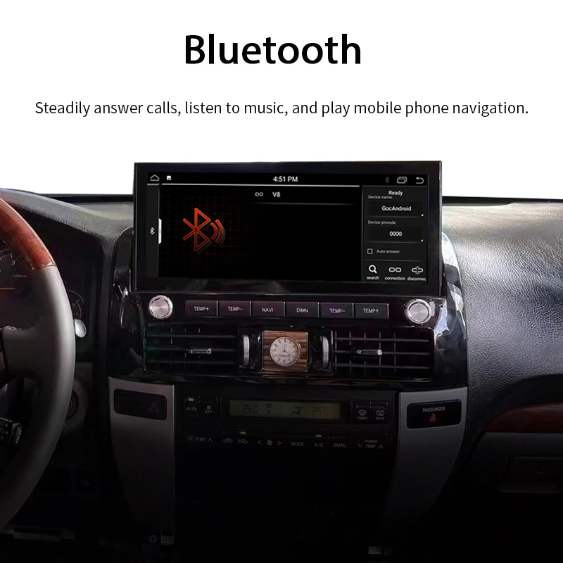 Android For Toyota Land Cruiser Prado 150 2010 2011 2012 2013 Car Radio Stereo Multimedia Video Player Head Unit Carplay