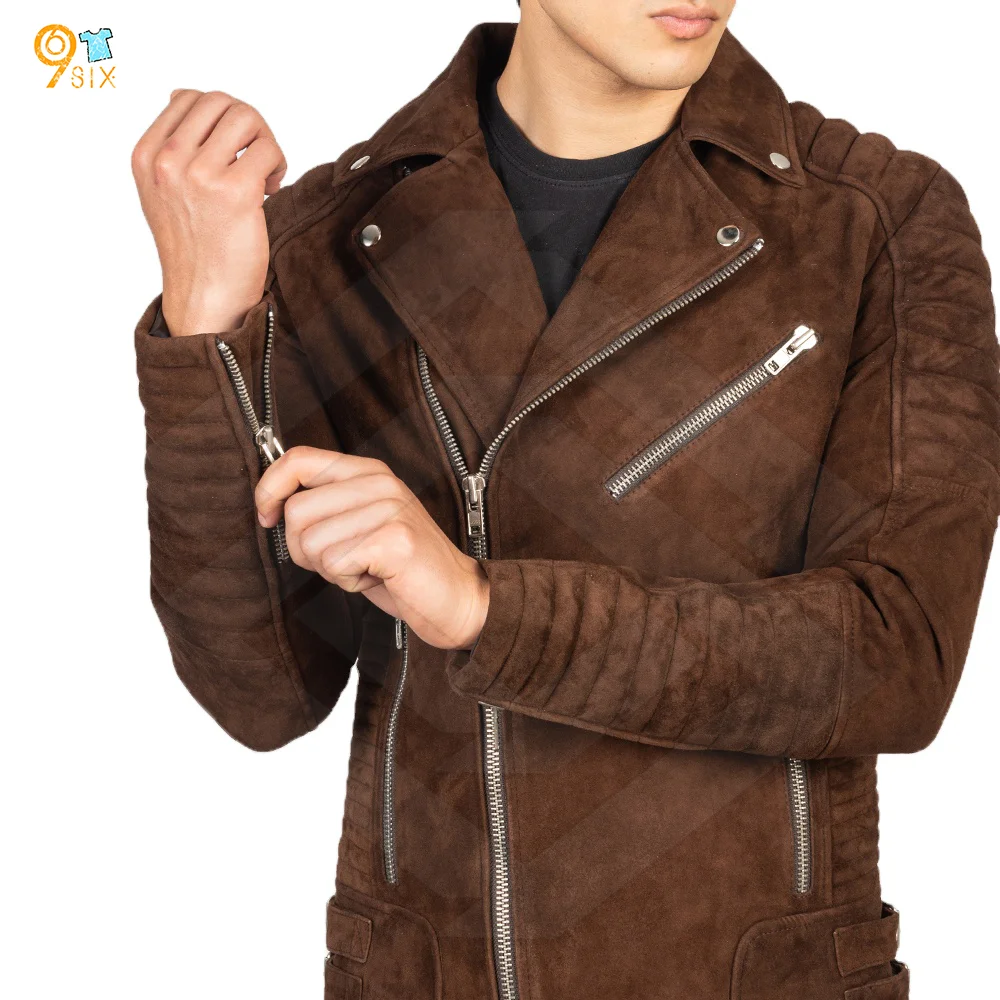 Custom High Quality Mens Custom Fashion Street Style Suede Biker Bomber Jackets