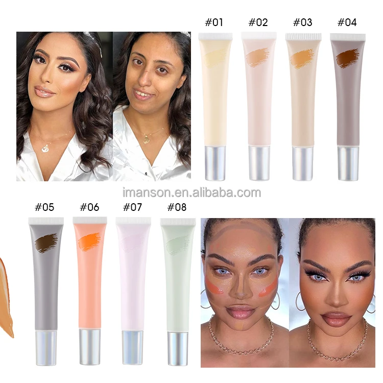 Full Coverage Correcting Concealer Cream Waterproof Private Label 8 Color Liquid Concealer