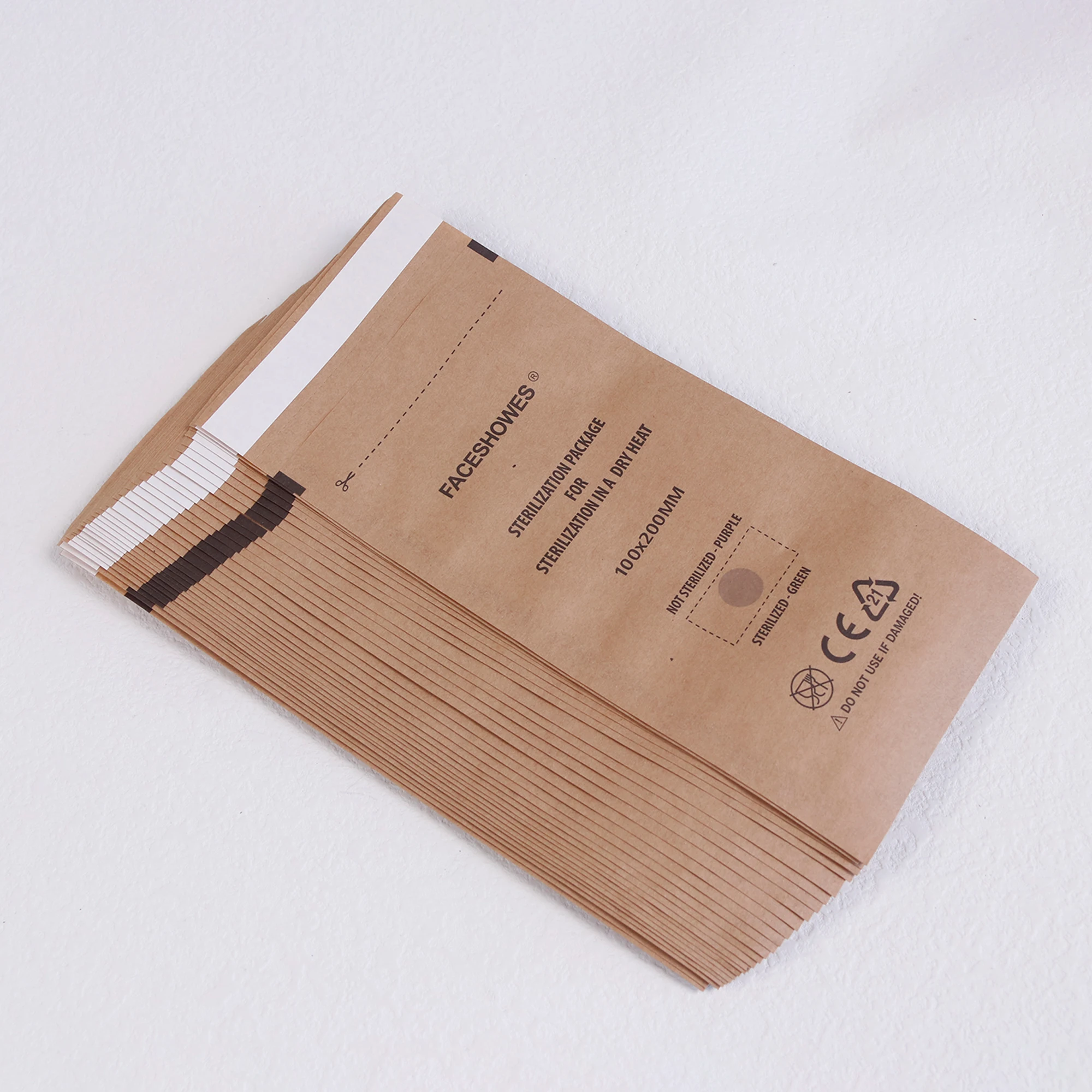 Nail Beauty Salon Tools 70x150mm 100x200mm Disposable autoclave sterilizer paper bags Dry sterilization pouches