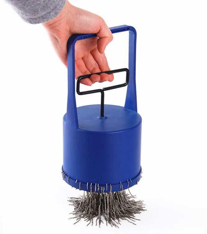 Heavy duty magnetic pick up tool with quick release, magnetic pickup tool with release handle to pick up nails metal scraps