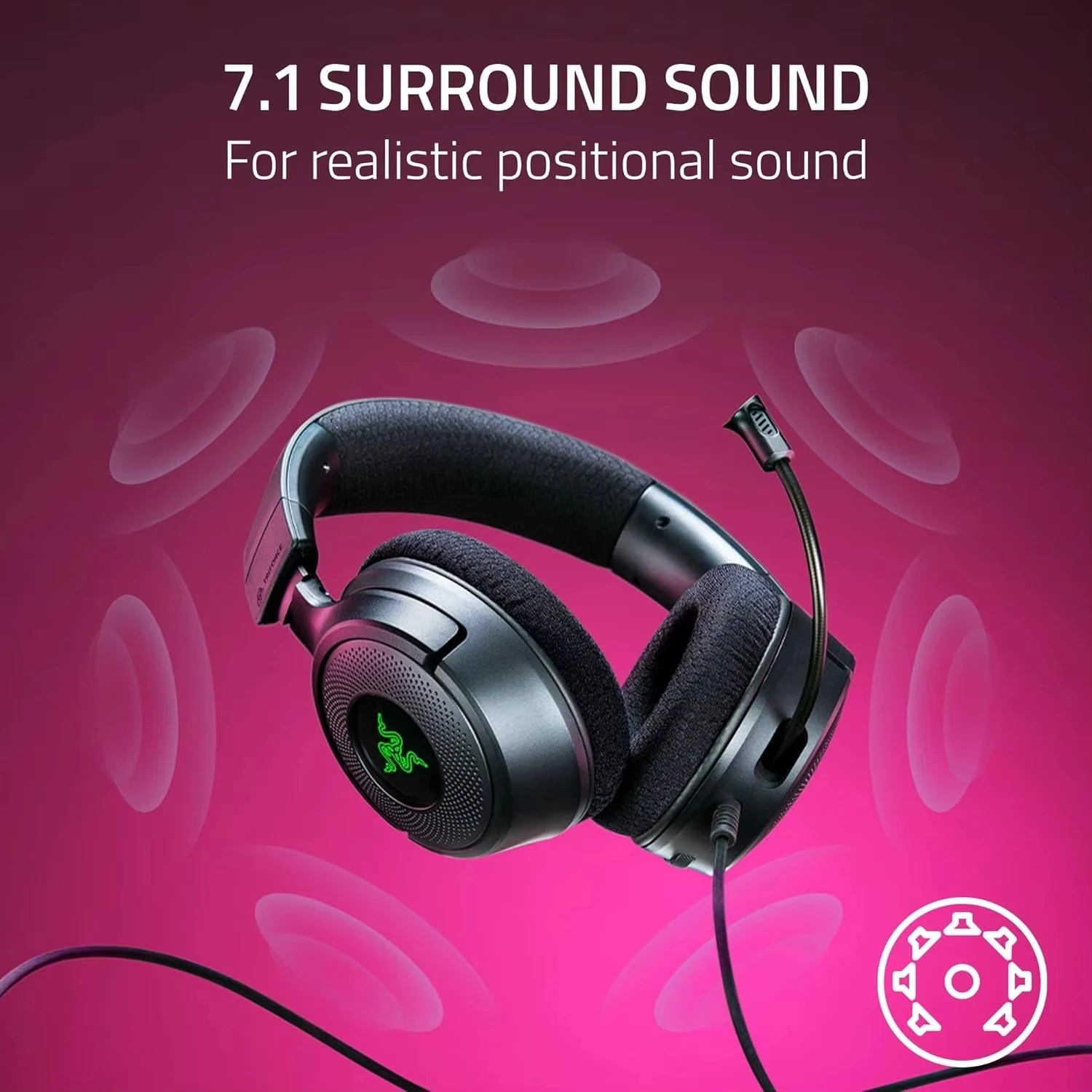 Проводная игровая гарнитура Razer Kraken V4 X 40 мм