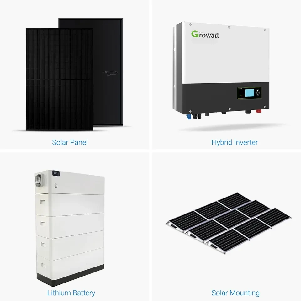 Complete Set Solar Panel Power System 3kW 5kW 10kW 15kW Hybrid Solar System