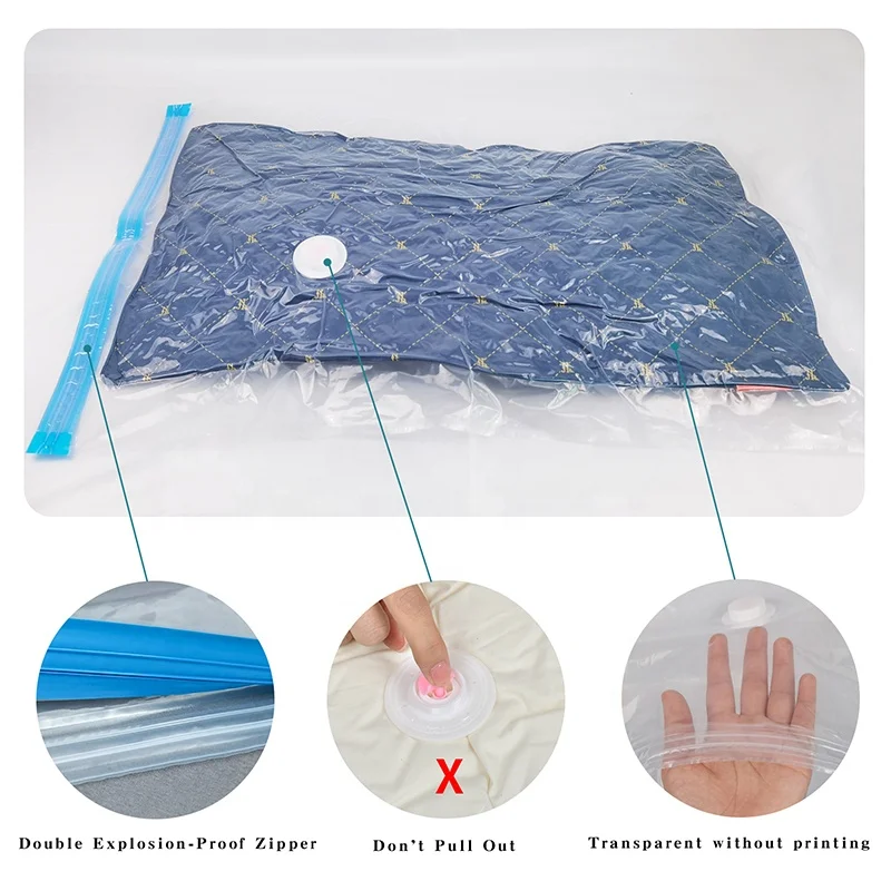 Chinese Factory Best Saver Space And Hand Pump Pressure For Clothes jumbo Vacuum Storage Bags