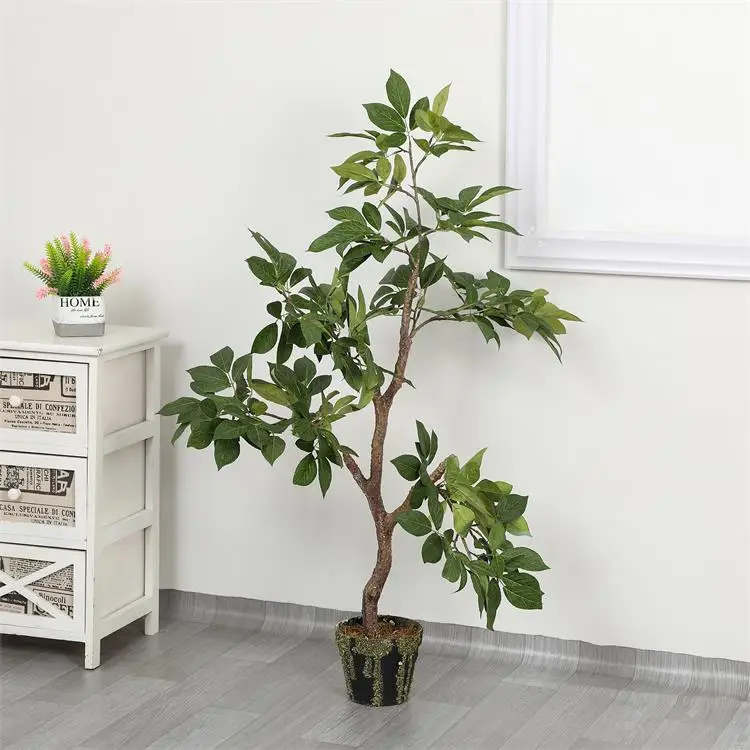 New design artificial leaves plants artificial plastic bonsai trees sale for indoor decoration