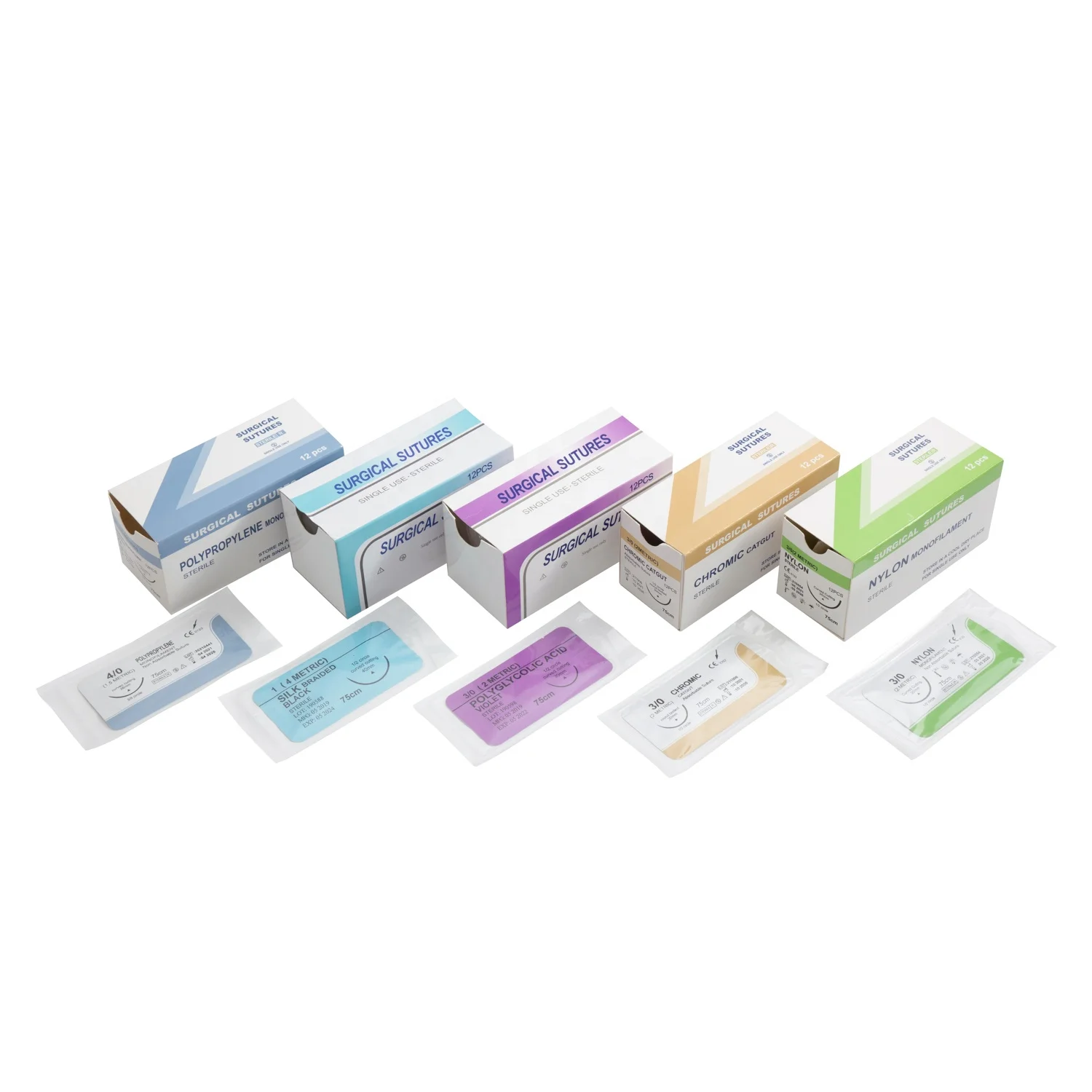 Absorbable Medical Surgical Suture PGLA 910 Polyglycolic Acid PGA Suture Nylon Surgical Suture Stitches