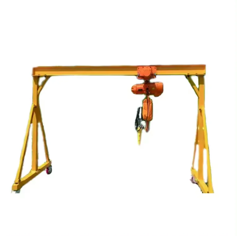 Single beam gantry movable electric mini crane small tonnage crane
