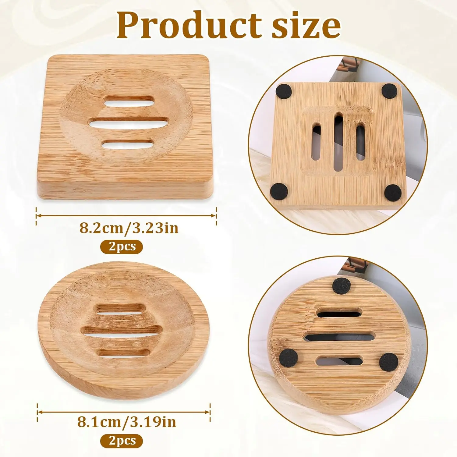 Natural Bamboo Wooden Soap Dishes Wooden Soap Tray Holder Storage Soap Rack Plate Box Wholesale