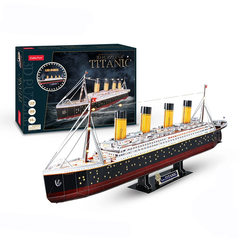 Новые поступления игр DIY Paper HMS Victory модель Собранный светодиодный свет титанический 3D пазл для взрослых игрушки