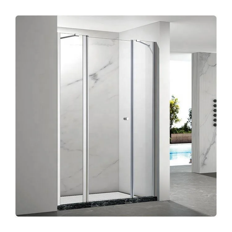 Large Free Standing Corner Fiberglass Shower Stall Enclosures