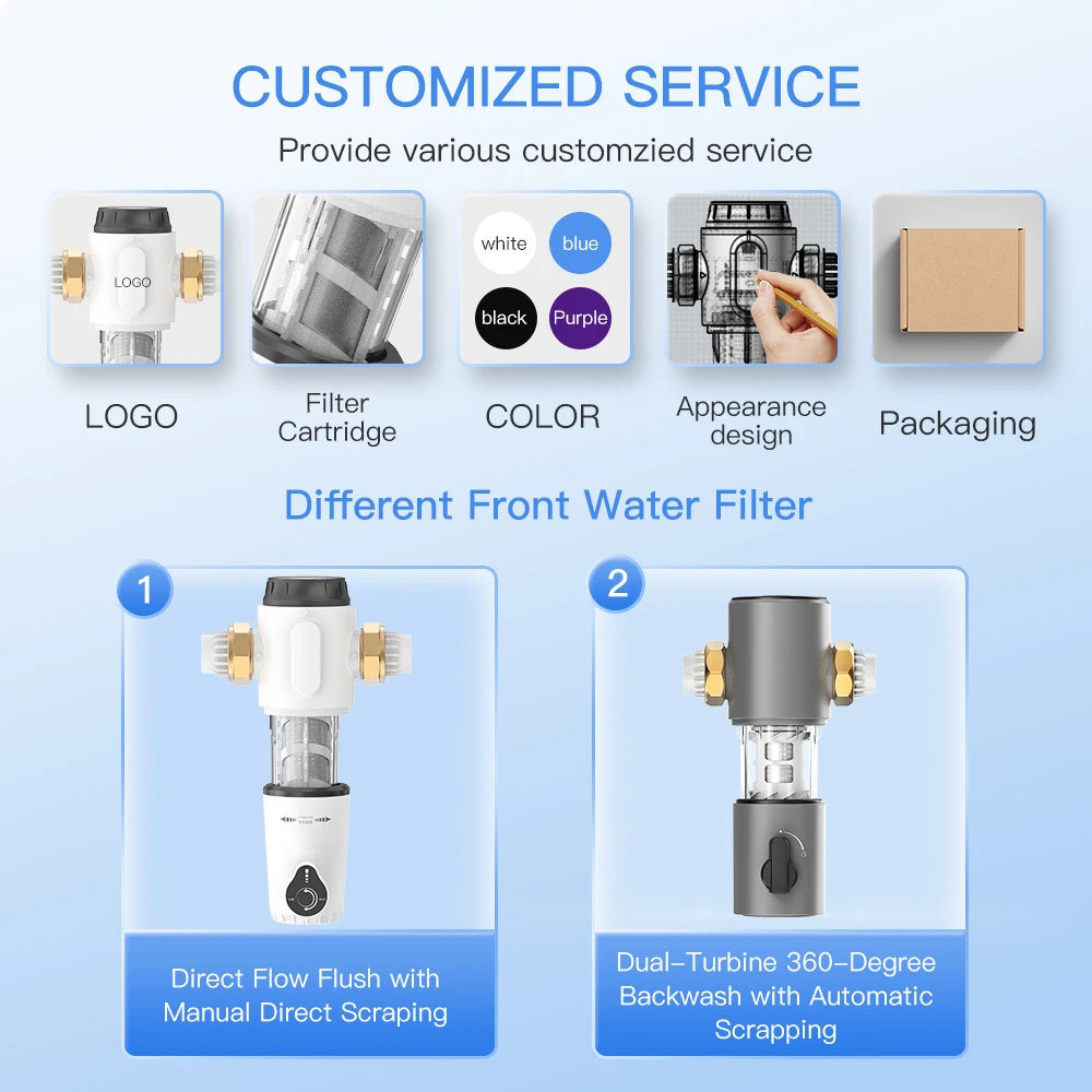 Best Design of Durable and Efficient Household Front Filter Water With 6T Water and 40 Micron Filtration for Sediment Control