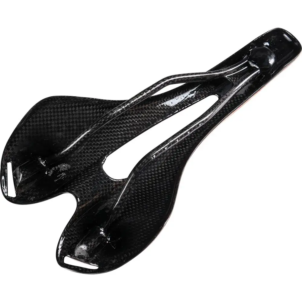 JIMAITEAM 121g high strength red glossy/matte half-wrapped leather carbon road bike saddle