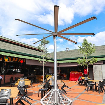 Large Outdoor 4.2M 14 Feet HVLS Pedestal Floor Fan for Coffee Bar