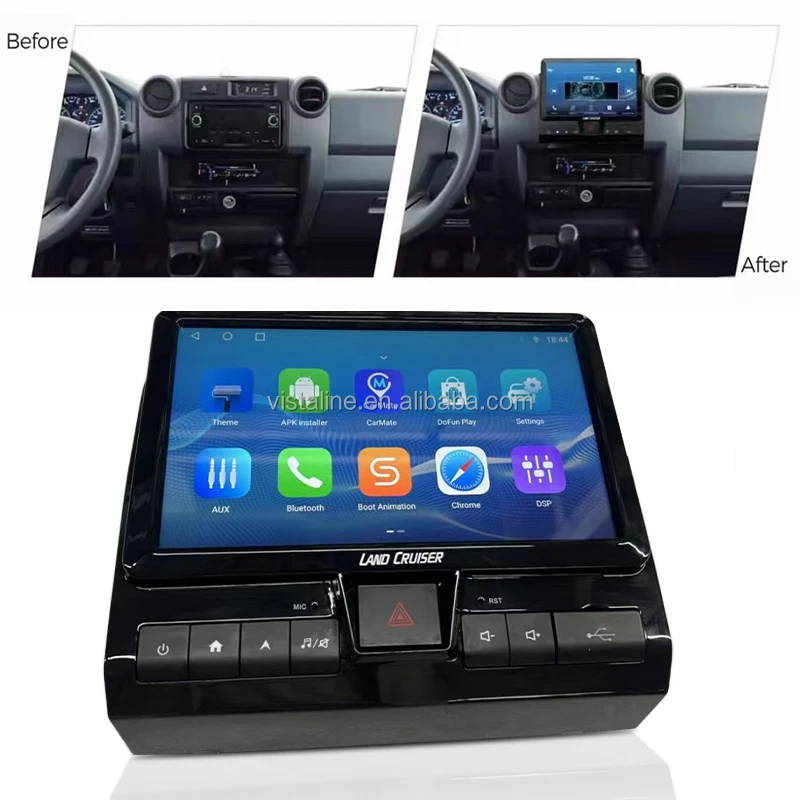 2024 LC79 78 76 навигация четырехъядерный мультимедийный Android аудио радио Автомобильный GPS навигатор для Land Cruiser 70 серии 2007-2020