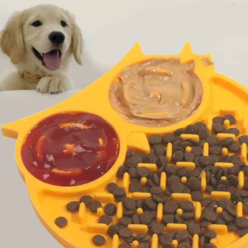 Оптовая продажа от производителя, силиконовый коврик для кормления домашних животных, коврик для медленного кормления собак, коврик для мытья и отвлечения собак