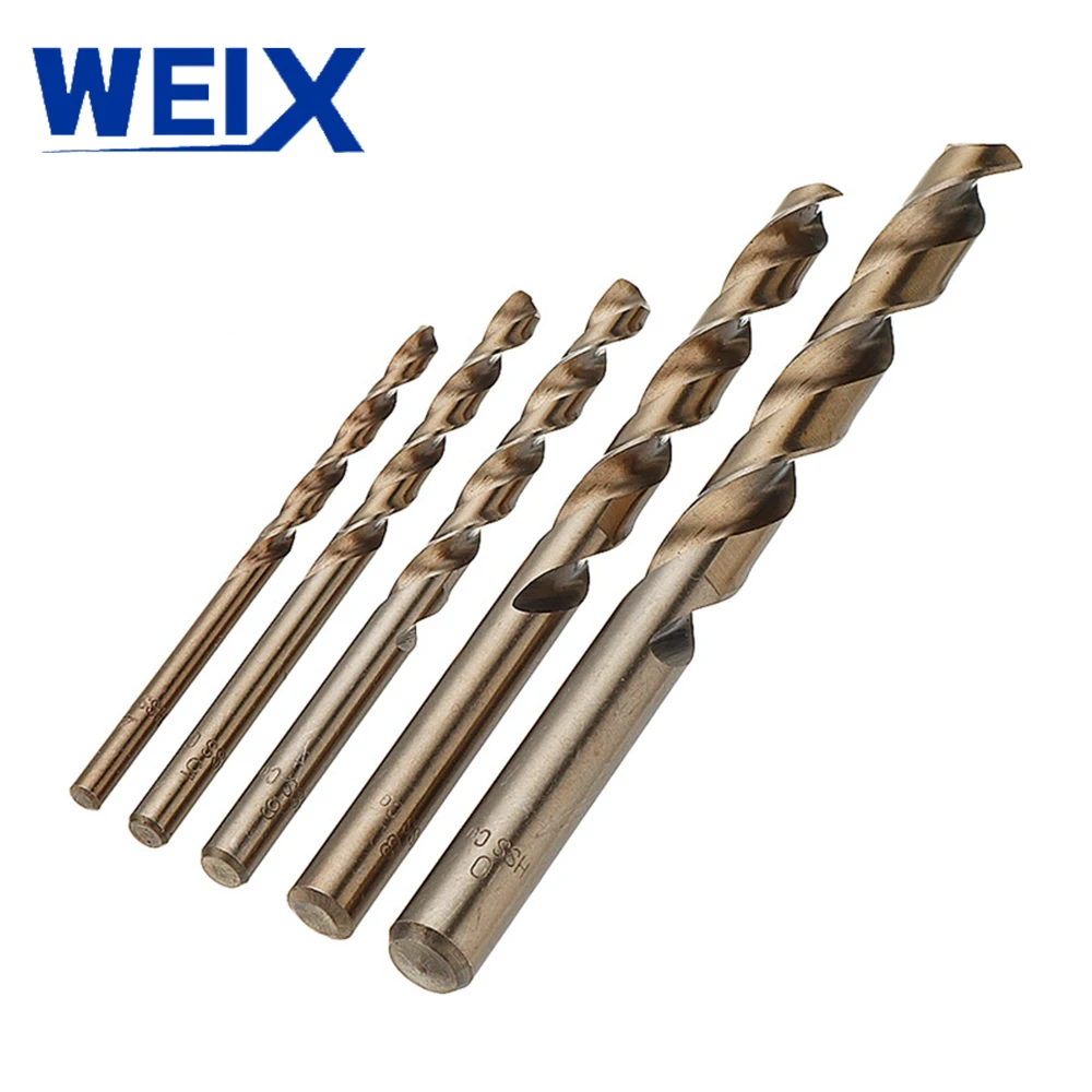  Weix Manufactureing Din338 стандартные 4341 высокоскоростные стальные кобальтовые сверла для твердого