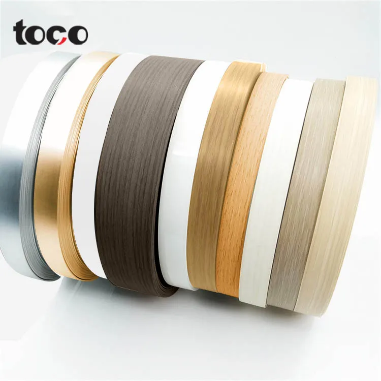 Toco 3m 8101 cabinet kitchen banding pmma pre glued board trim plastic furniture protective pvc edge strips