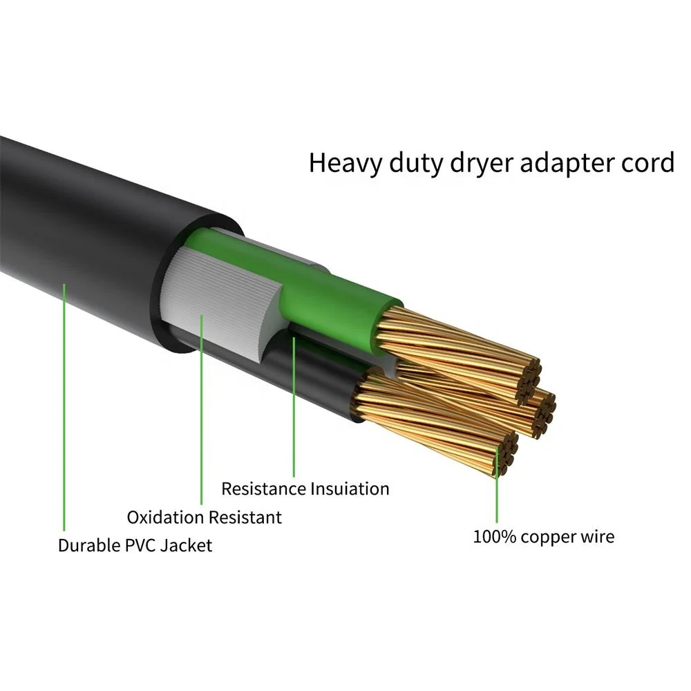 J357 Heavy Duty 50ft Generator Power Cord 3 Prong 10 Gauge STW Cable 125V 30Amp 3750W NEMA L5-30P/L5-30R GeneratorExtension Cord