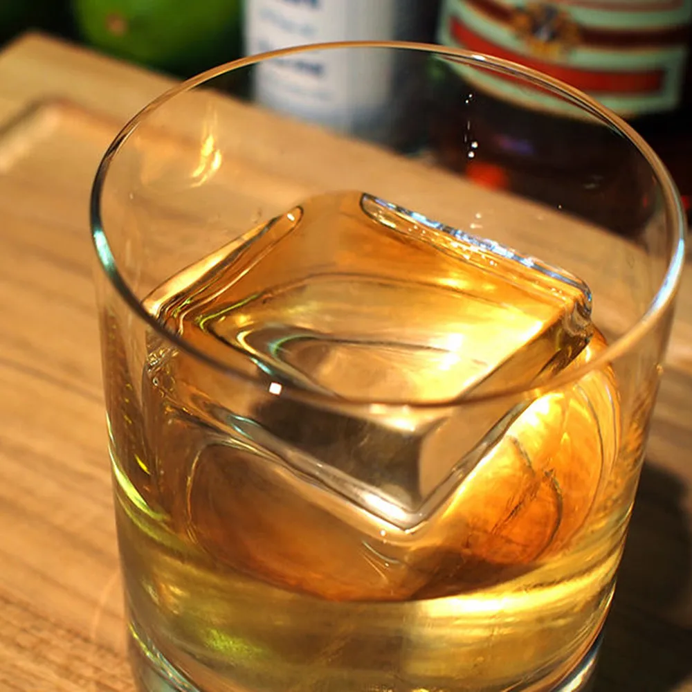 Оптовая продажа новинка 2023 бестселлер медленное плавление 2 дюйма большой квадратный прозрачный льдогенератор кристально чистый