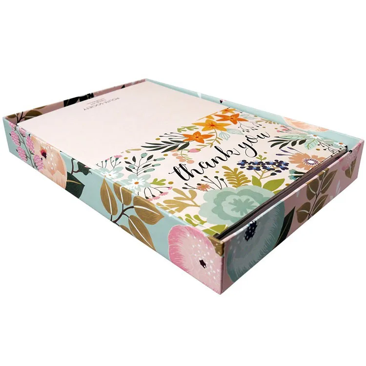 37 pack beautiful blank inside white envelopes included flat thank you cards for bridal, baby showers