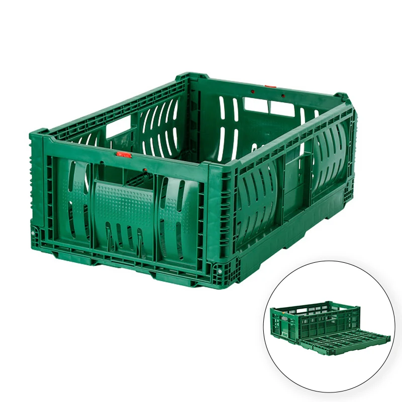 STROBIGO Collapsible Crate Plastic Folding Crates for Fruits and Vegetables Foldable Crate