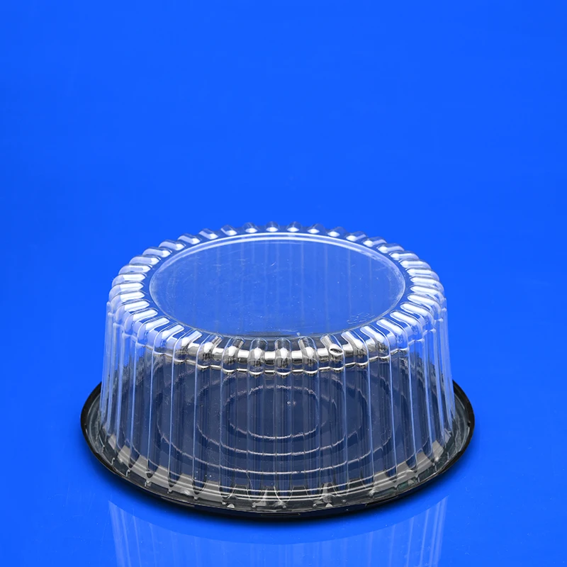 Factory APET RPET BOPS PS dome lid for cake packaging plastic custom cake box plastic food container for bakery