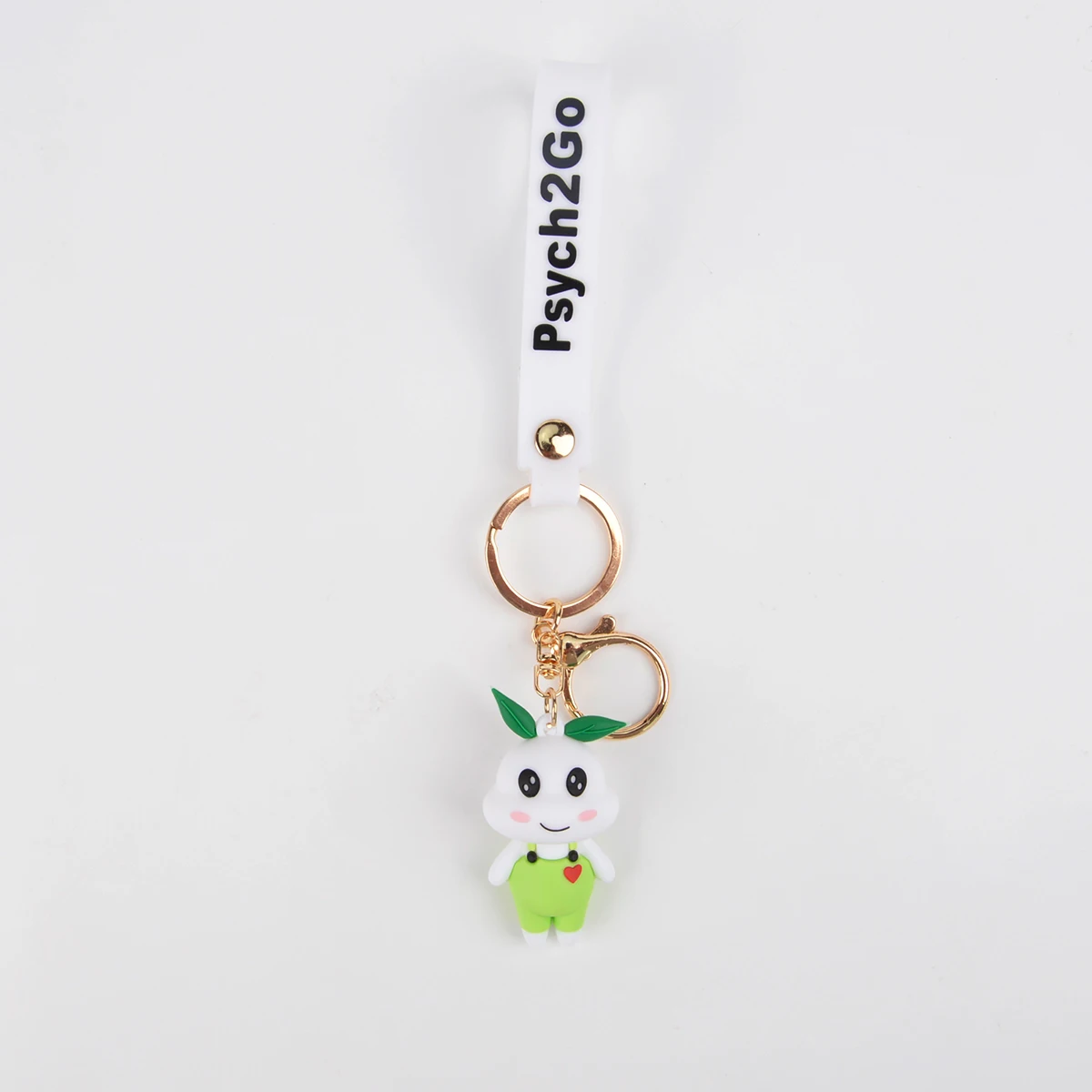 Custom Psych2go KeyChains Cute Cartoon 3D PVC Designer Kids Women Silicon Mini Backpack Key Ring Accessories Rubber Key Chains