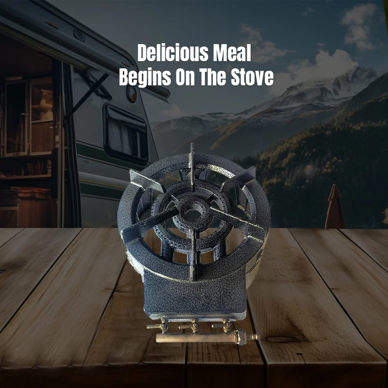 Safety Burner Gas Stove Cast Iron Burner Fire Stove High Pressure Gas Burner For Camping Cooking  Restaurant Commercial