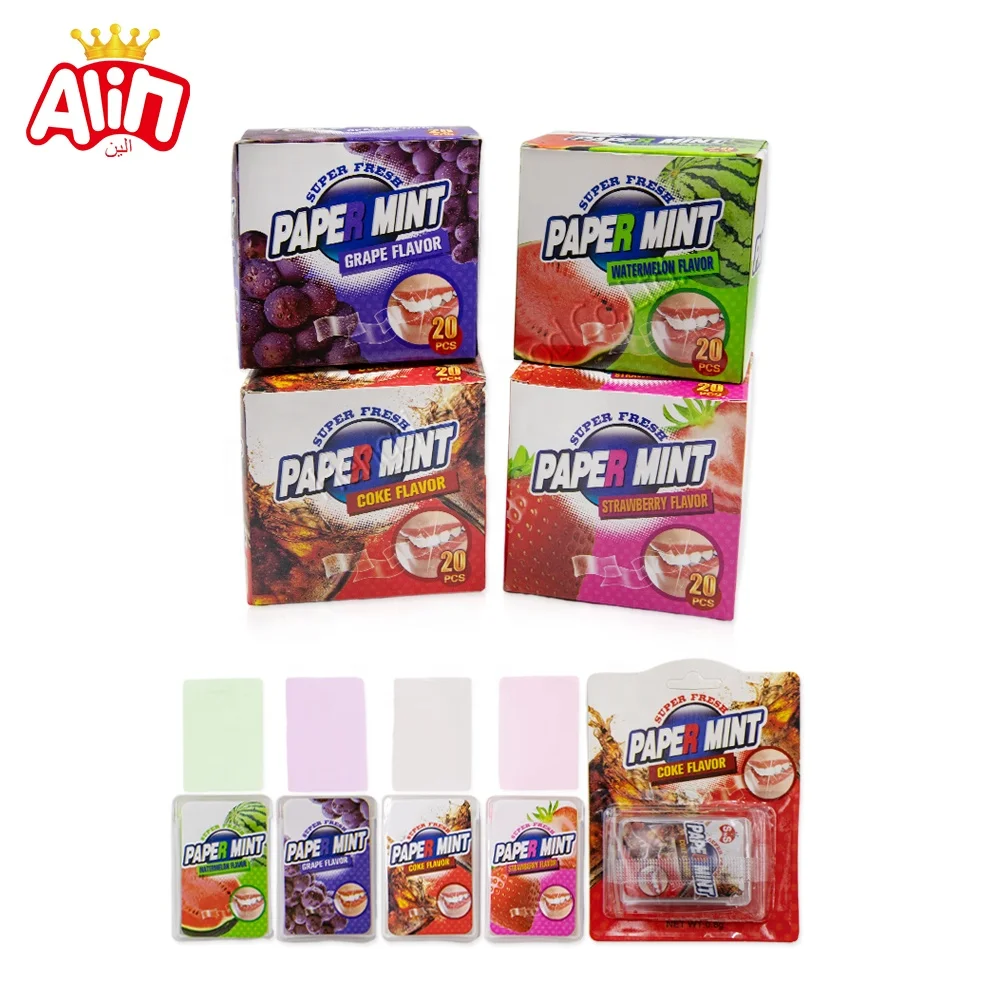 wholesale imported halal sweets fresh breath strips Grape watermelon strawberry Cola refreshing chips