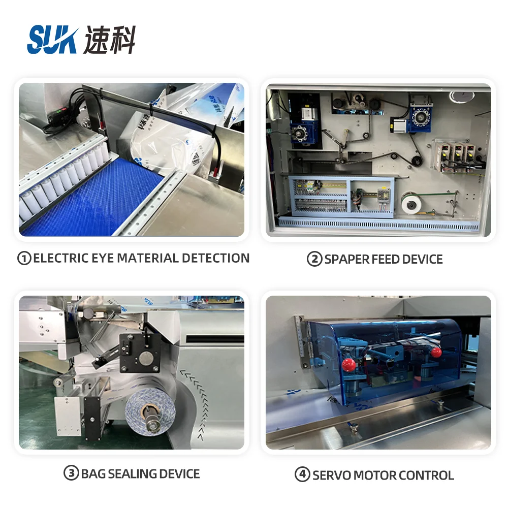 Automatic High Speed Baguette Pizza Quick Frozen Food With Date Flow Pillow Packing Machine