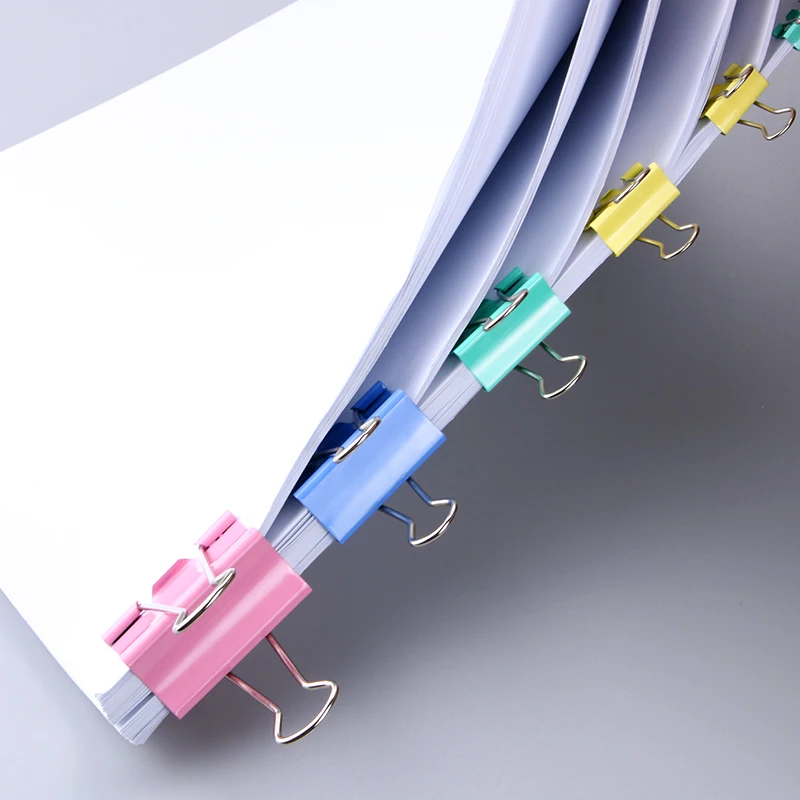 Hot sale china manufacturers stationary items office school colors paper clip metal paper binder clips