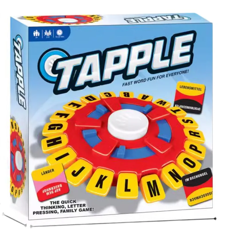 Tapple board game parent-child interactive crazy alphabet Toys Spanish Ibasta Russian German language family party game Gift