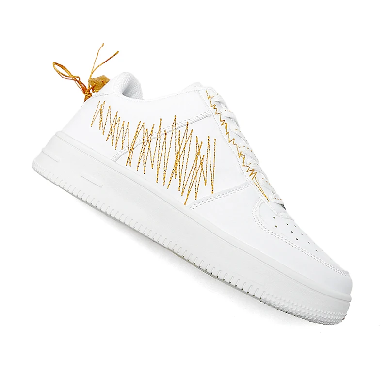 World-Win Custom Genuine Leather Shoes Unisex Amazon supplier low Moq custom logo brand fashion Air sneakers  for men