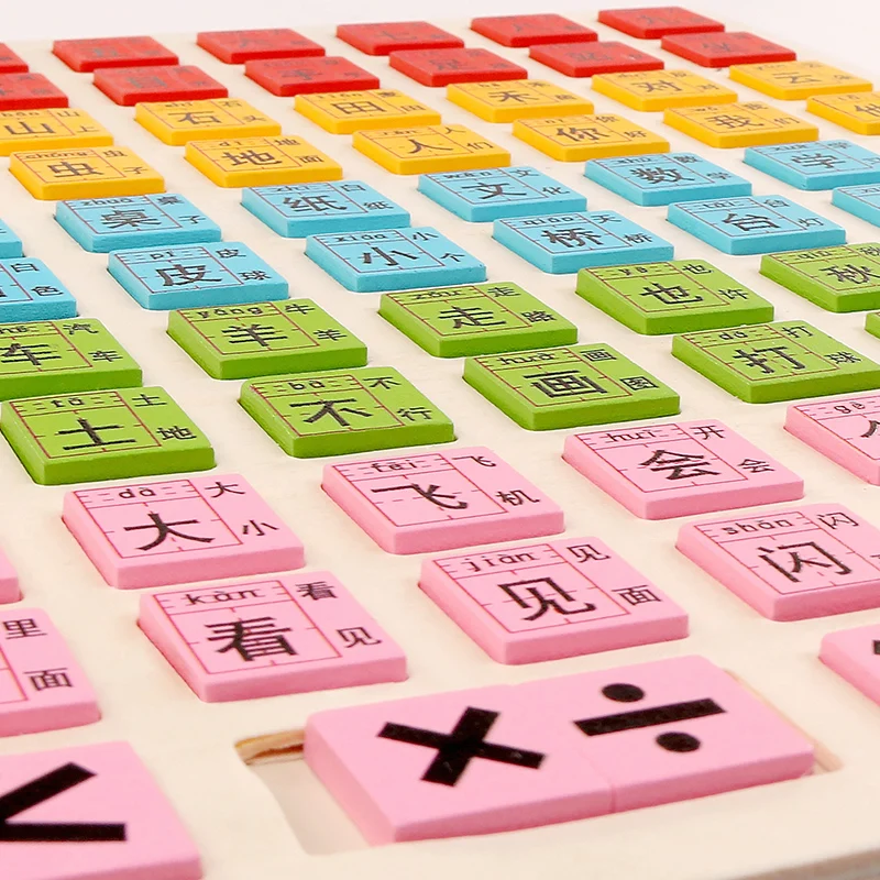 New design wooden toy 1 to 100 Double sided logarithmic literacy board early Addition and subtraction education game toy