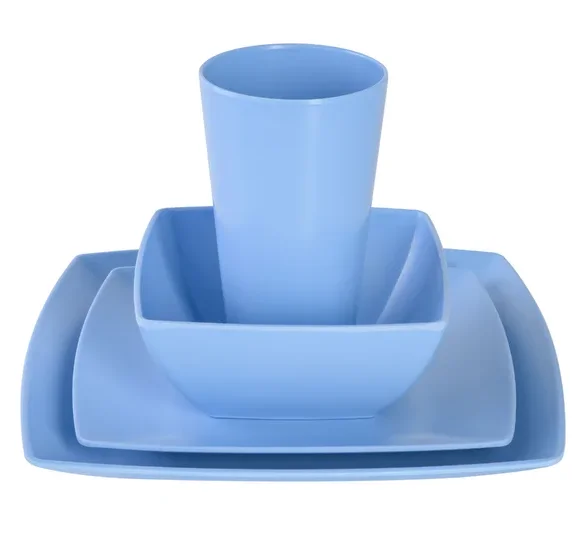 rpet plastic royal blue dinnerware set china tableware