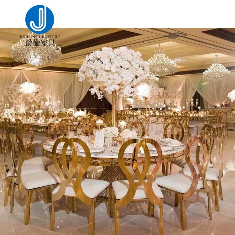 Modern 10-12 seater round table stainless steel gold 10 seater dining table 12  seaters glass dining table