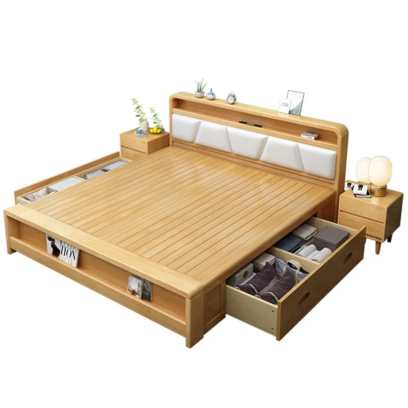 Мягкая Двуспальная односпальная кровать в классическом