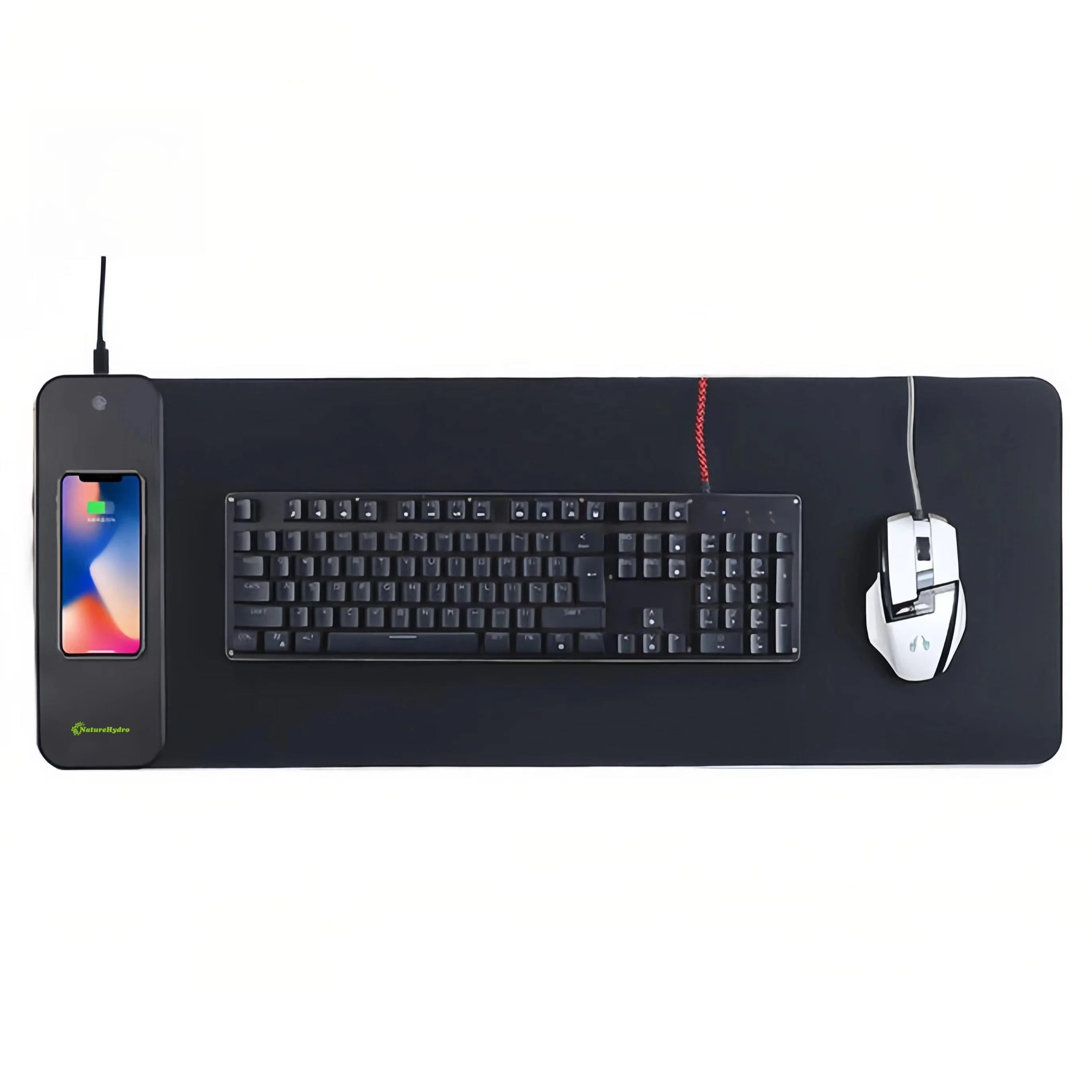 Большой размер игровой коврик для мыши ноутбук компьютер светодиодный RGB Мягкий Нескользящий Резиновый базовый Коврик