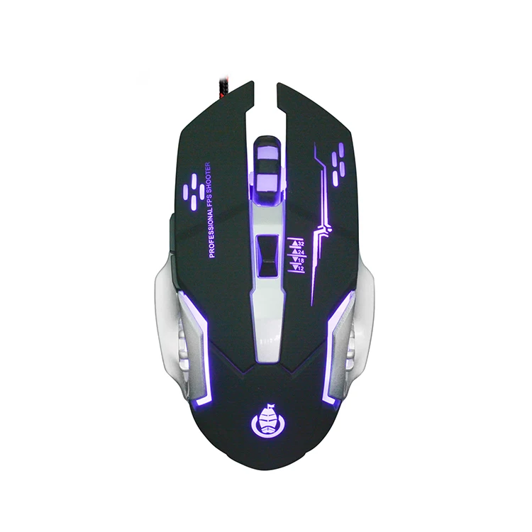 X7 RGB Colorful Glowing Gaming Mouse Wired Laptop Computer Mouse Mini USB Customized 7 Keys Mouse Gamer